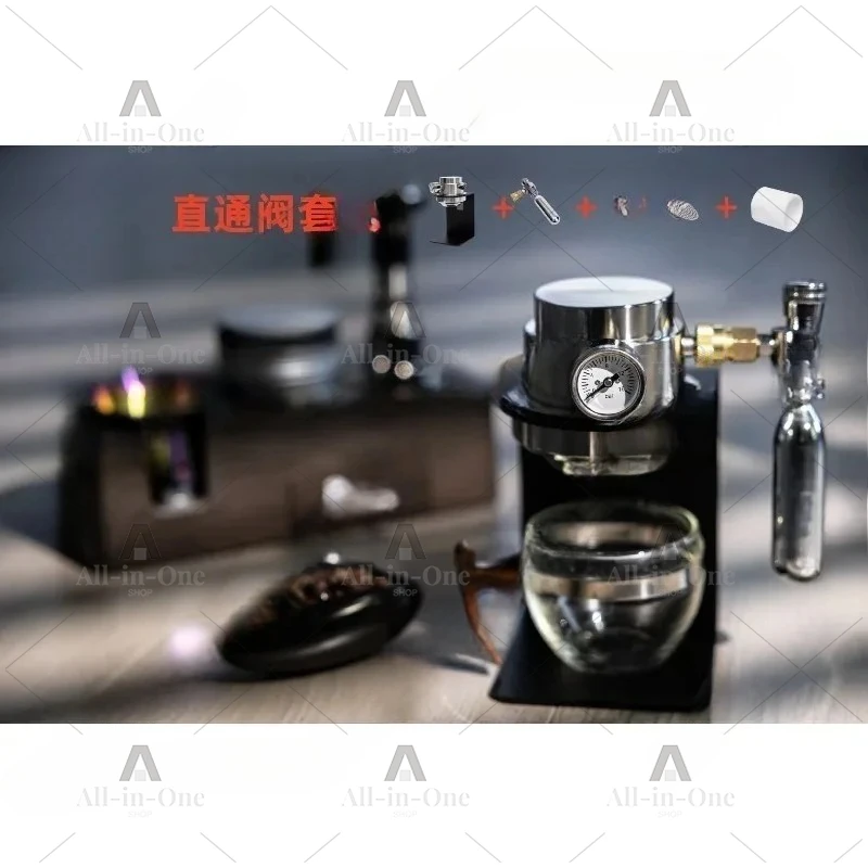 Household small portable espresso machine, handle, pressure extraction, pneumatic coffee machine
