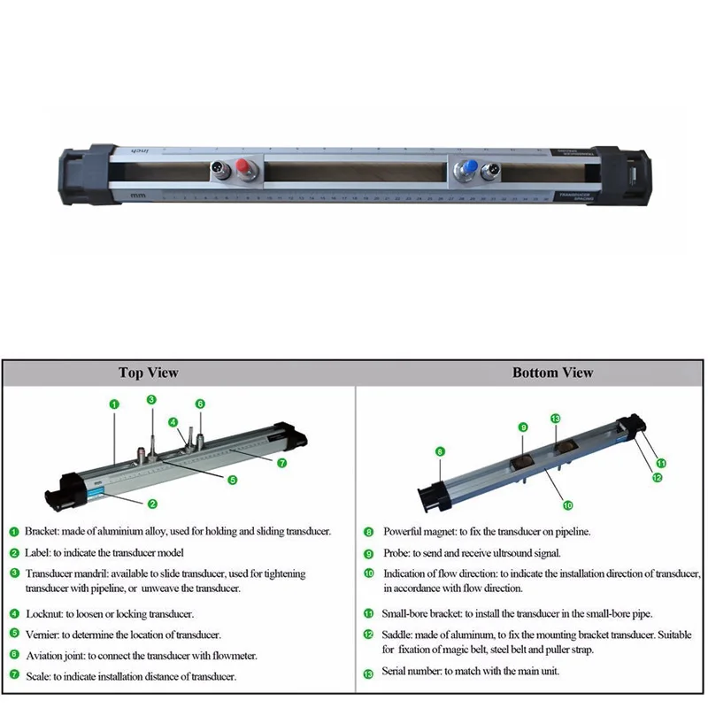 TUF-2000H TDS-100H Flowmeter Bracket Type Transducer HS-DS(DN15~100) HM-DS(DN50~300) Ultrasonic Flow Sensor