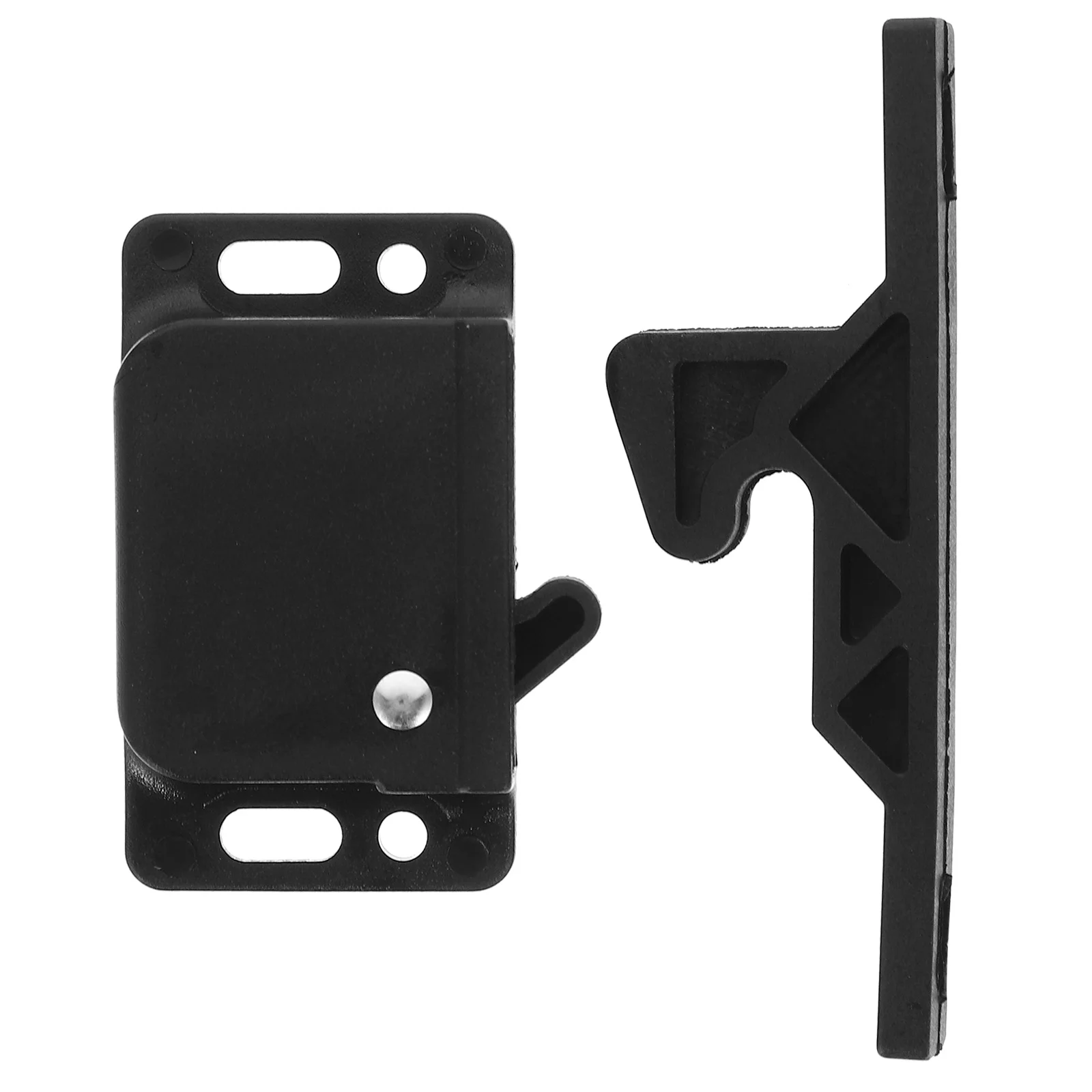 

1 Set Side Mount Rv Cabinet Latch Drawer Grabber Catch Push To Open Abs Durable For Camper Kitchen Bathroom Home Office Use