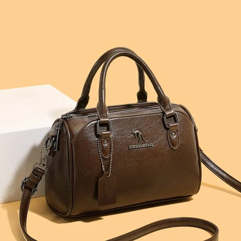 High-End Designer Diaper Bag For Women Handbag Leather Crossbody Shoulder Messenger Purse Classic Vintage