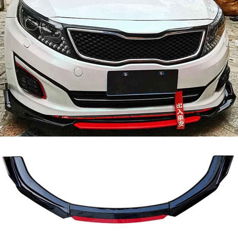 4PCS For Universal Front Bumper Diffuser Lip Kia K2 K3 K5 K9 Stinger Splitter Black Anti - Collision Accessories Refit 2011-2022