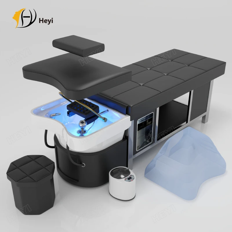 

Hair Washing Station Massage Bed Hair Salon Furniture Shampoo Chair Washing Shampoo Bed With Bowl