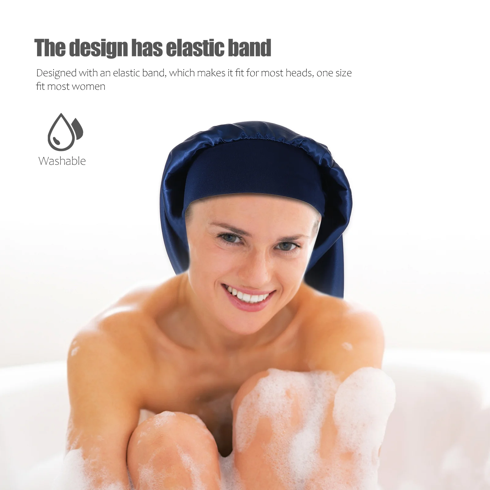 Penutup Kepala Satin dengan Ikat Elastis untuk Kepang, Dreadlocks, Rambut Keriting saat Tidur, Perjalanan, Ringan, Mudah Dipakai, Penutup Rambut untuk Kepang