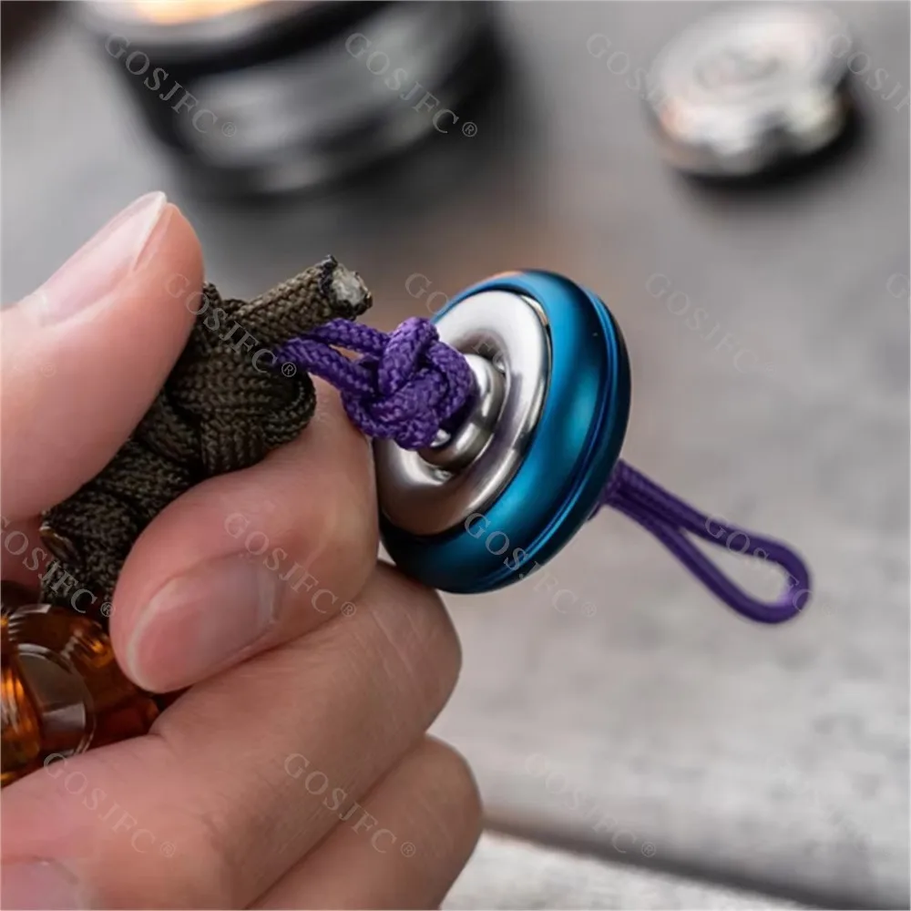 POLY GUY EDC beignet Composite jouets Fidget Spinner soulagement du Stress jouet PEI acier inoxydable titane paracorde perles pendentif