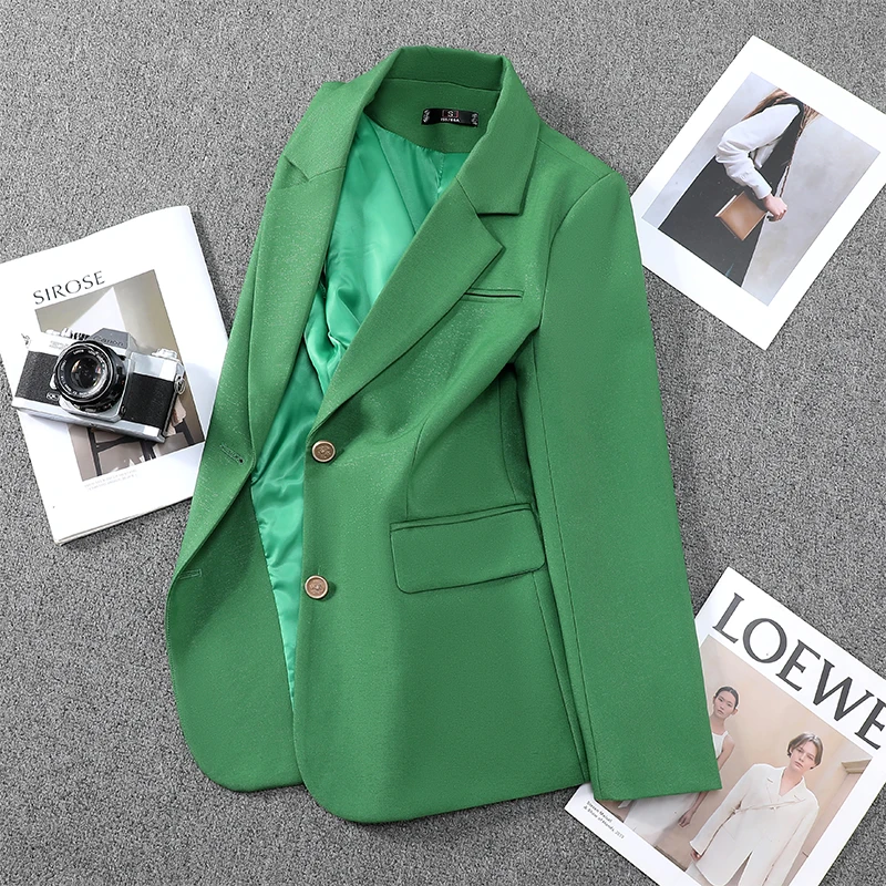 ZJYT Vrouwen Pak Blazer Elegante Jas 2025, Herfst Mode Koreaanse Stijl Single Breasted Jas Kantoor Dames Tops Casual Outerwears