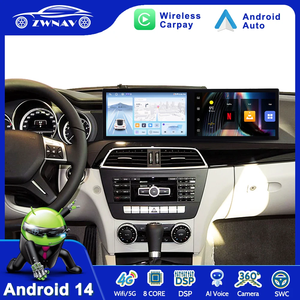 For BMW X3 2011 - 2016 Dual Screen Android 14 Car Radio GPS Navigation Multimedia Video Player Stereo Carplay Head Unit WIFI 4G