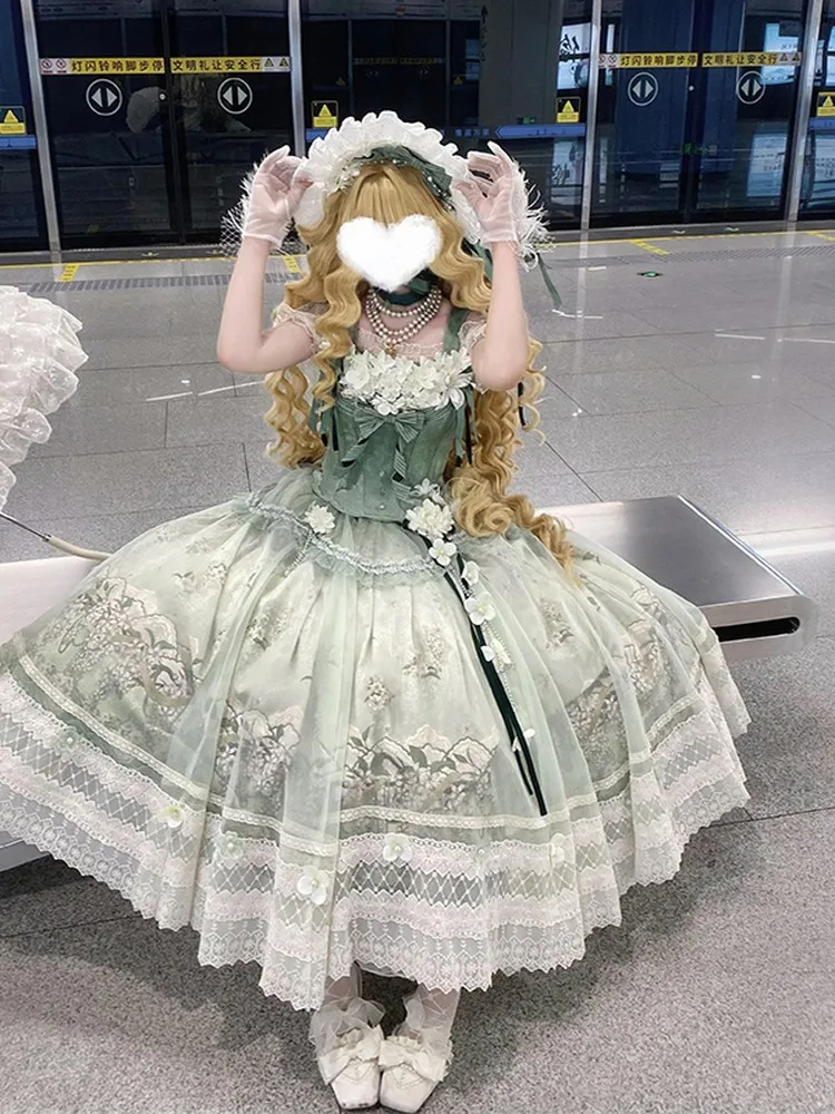 

Green sweet and cute birthday coming-of-age dress