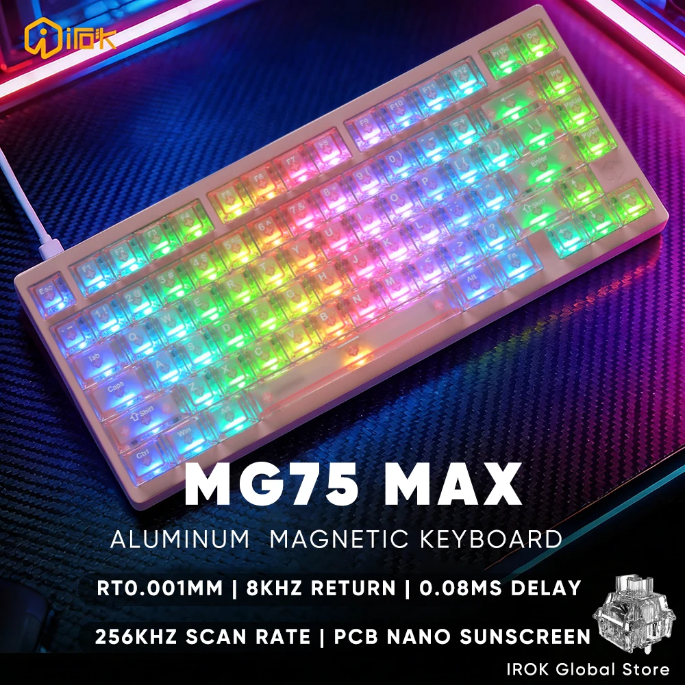 IROK MG75 Max MG75 V2 Gaming Aluminum Magnetic Mechanical Keyboard