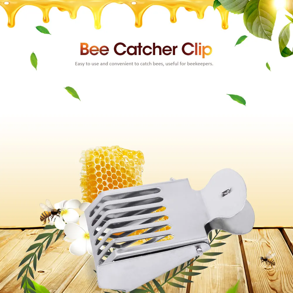 5PCS Metal Queen Bee Catcher Clip Cage Catching Tool Bijenteeltapparatuur Staal