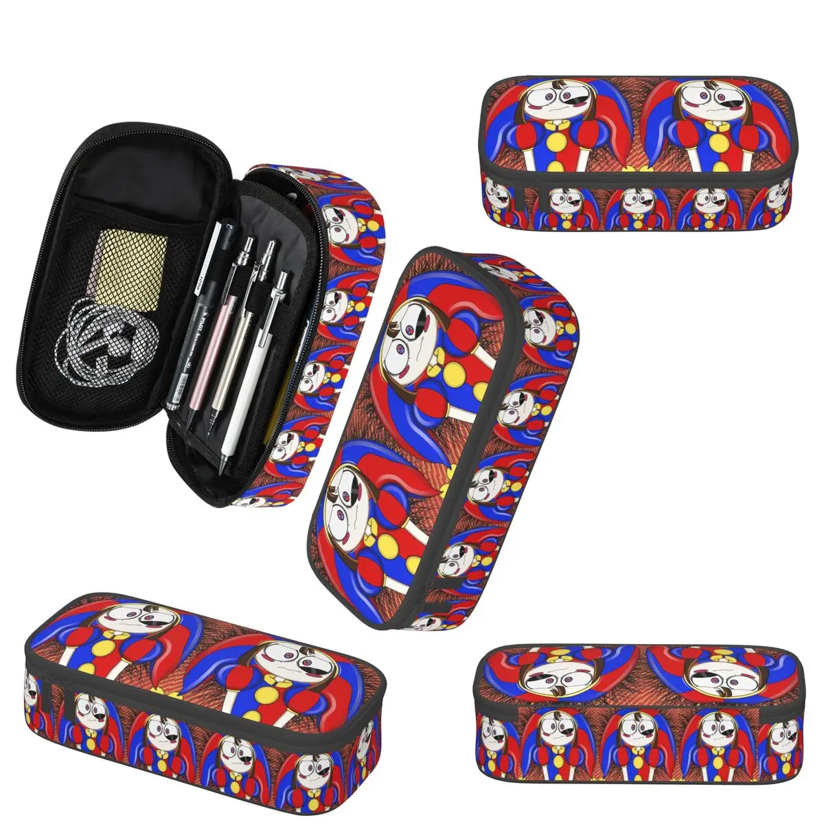 Pomni The Amazing estuche para lápices de circo Digital para Studen, caja para bolígrafos escolares, bolsa para lápices, suministros de papelería, bolsa porta bolígrafos