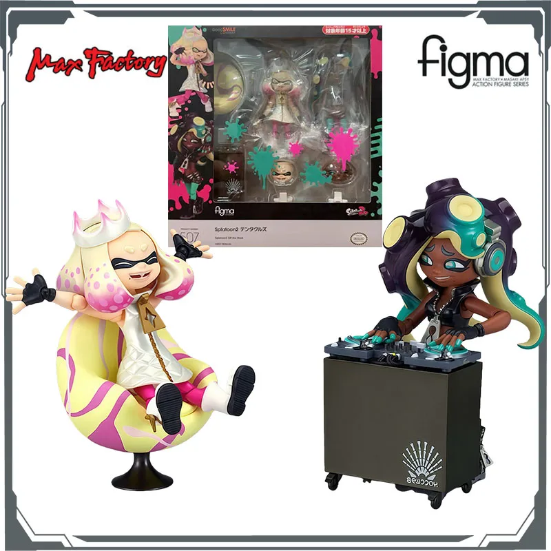 Figuras de acción originales de Max Factory Figma Splatoon 2 Off The Hook, juguetes para niños, regalo de Navidad, adornos de modelos coleccionables