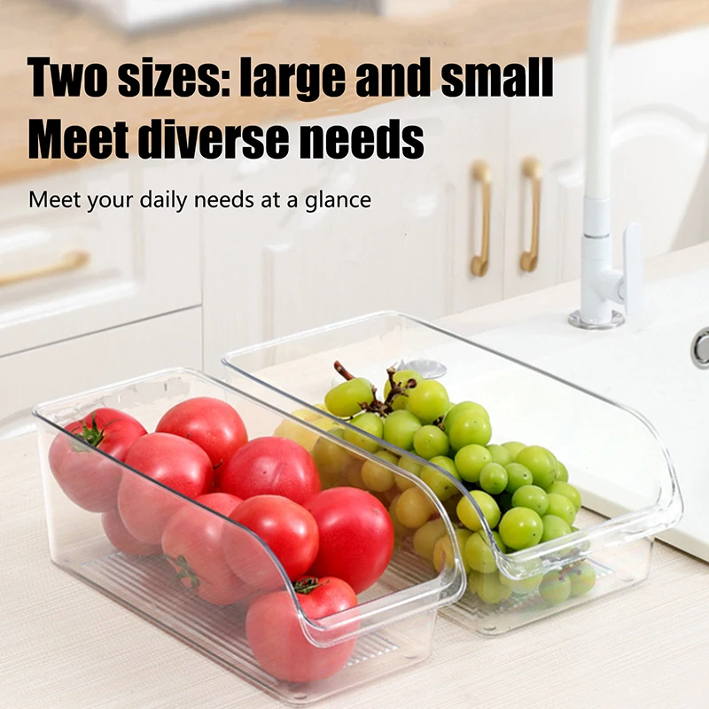 1PC Refrigerator Storage Box Fresh-keeping Box Household Vegetable Fruit And Egg Drawer Refrigerator Organizer Box