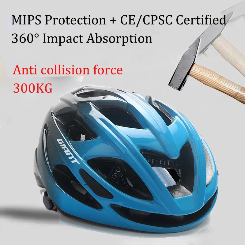 Giant Ultra-Light Cycling Helmet CPSC/CE Certified with 18 Vent Holes, Adjustable Strap & EPS Foam, MTB/Road Cycling view 3