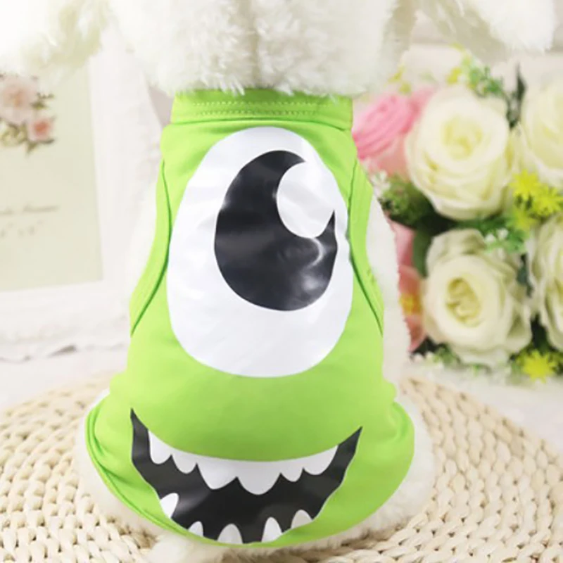 Disney Mike ferguson Kawaii Pet Clothes Monsters University Dog Cat Rabbit Cute Figure Costume Summer Puppy Vest sottile traspirante