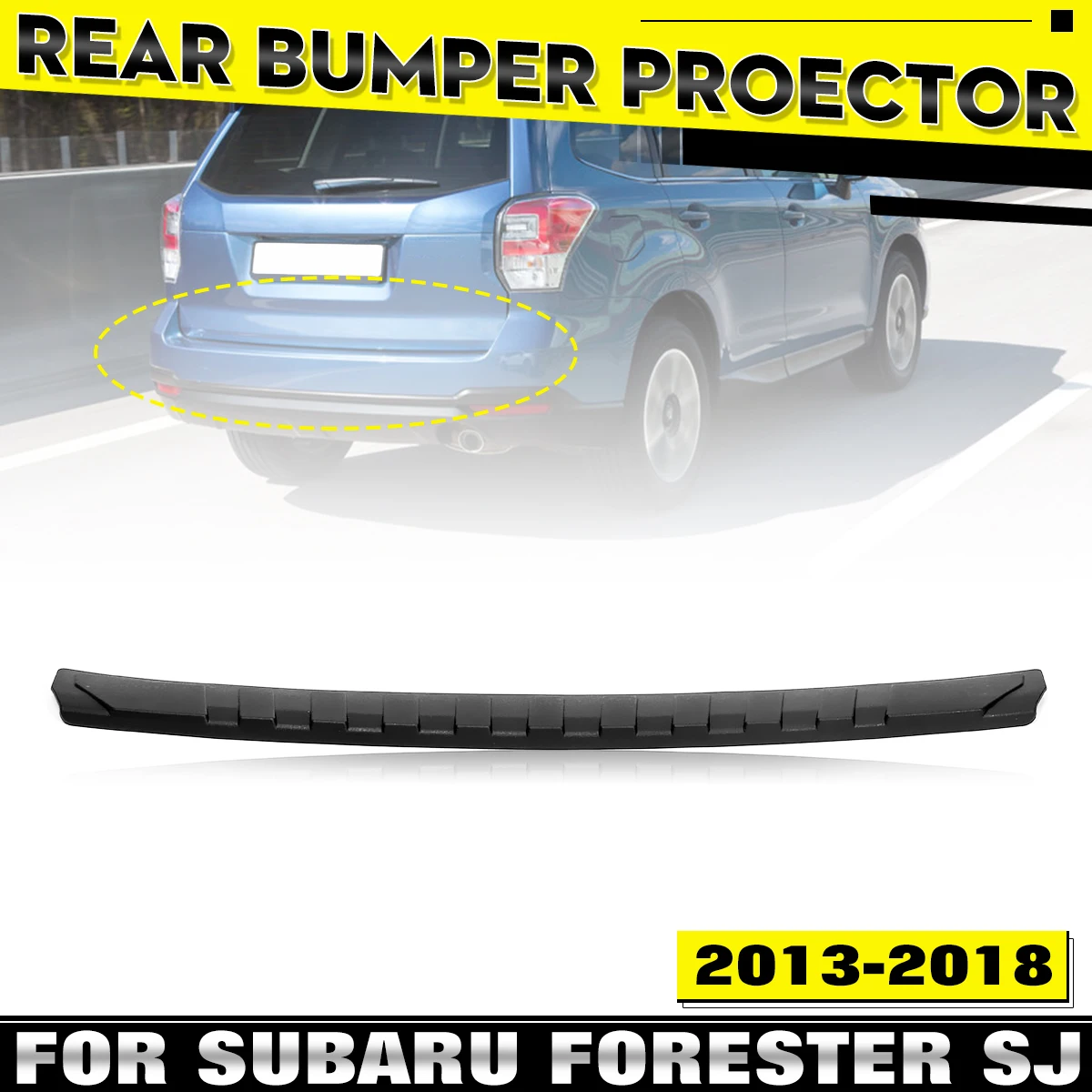 

Rear Bumper Protector Sill Trunk Rear guard Tread Plate Trim FOR SUBARU FORESTER SJ 2013-2018 Car styling Exterior Parts