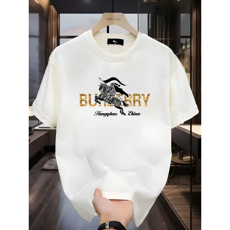 Men's Women's Cotton Luxurious Letter Print T-shirts Short-sleeved T-shirts High-quality Sleeved Shirts Street Fashion Apparel