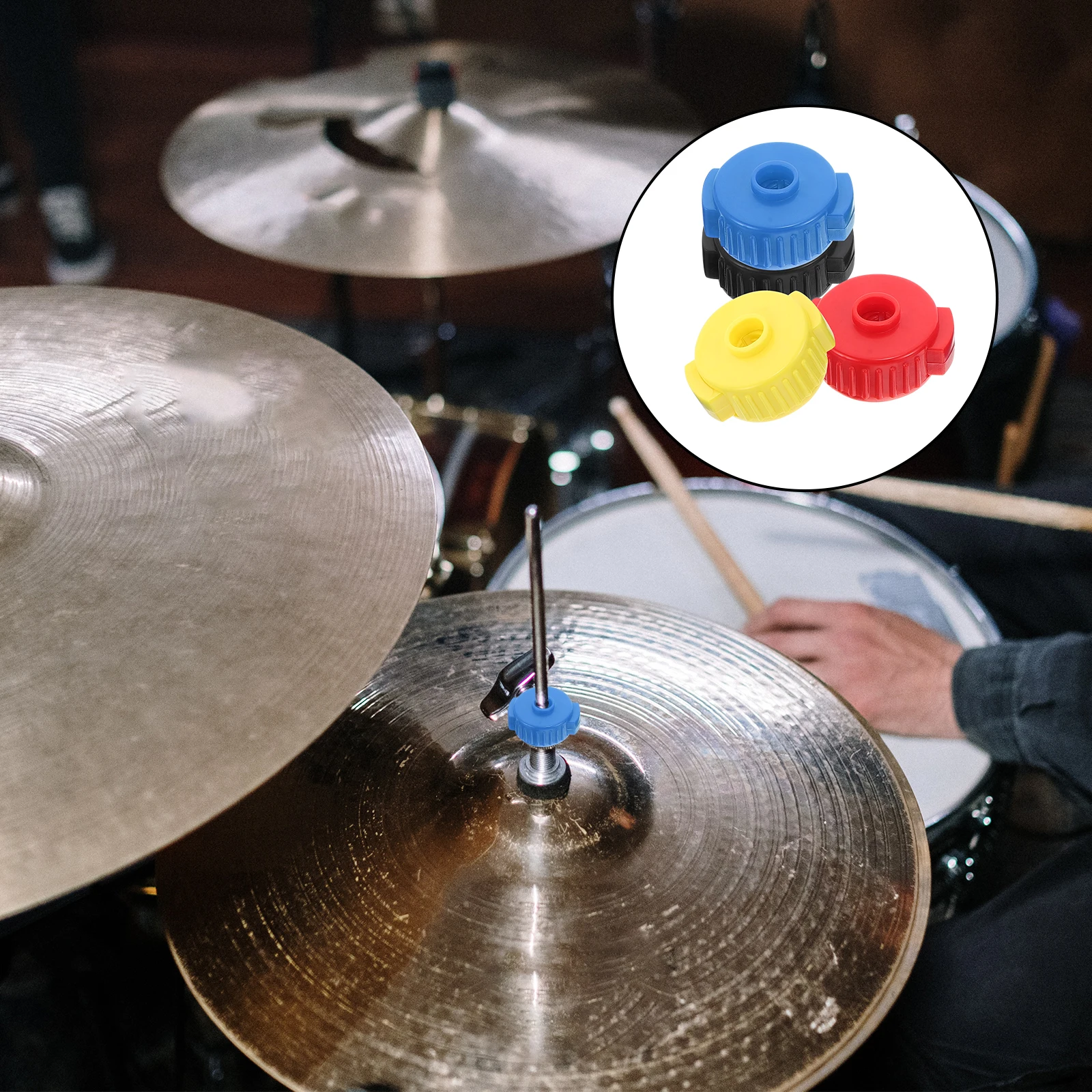 

4pcs Quick Cymbal Fixing Cap Easy Install Replacement Parts Durable Plastic Accessories Universal Drum Nut Buckle