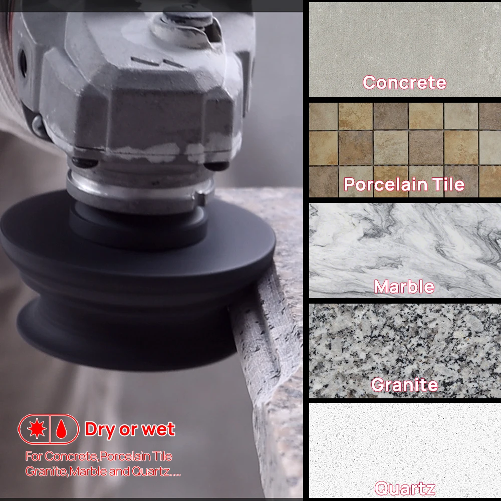 DT-DIATOOL 85mm Diamantschleifscheibe für Marmor, Granit, Kantenprofil, Fasen, Keramik, Stein, Schleifscheibe – Detail 8