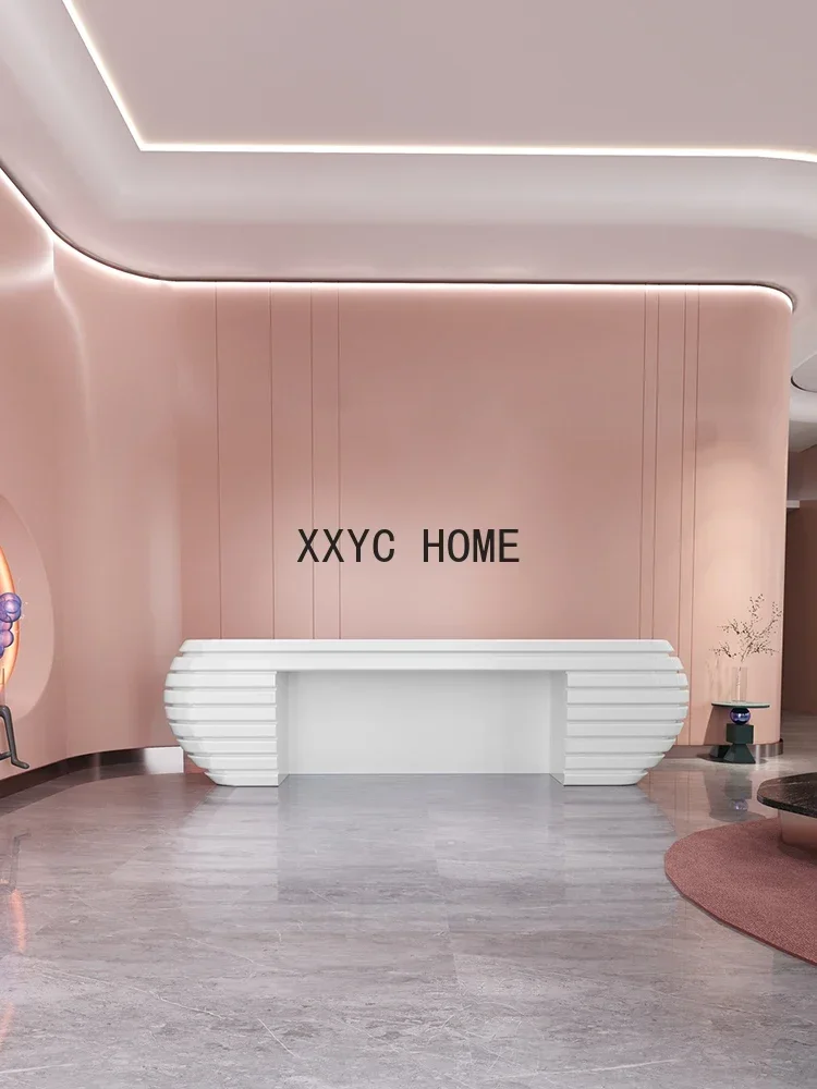 Beauty Salon Cashier Desk Light Luxury Bar Cabinet Company Office Front Desk Reception Desk