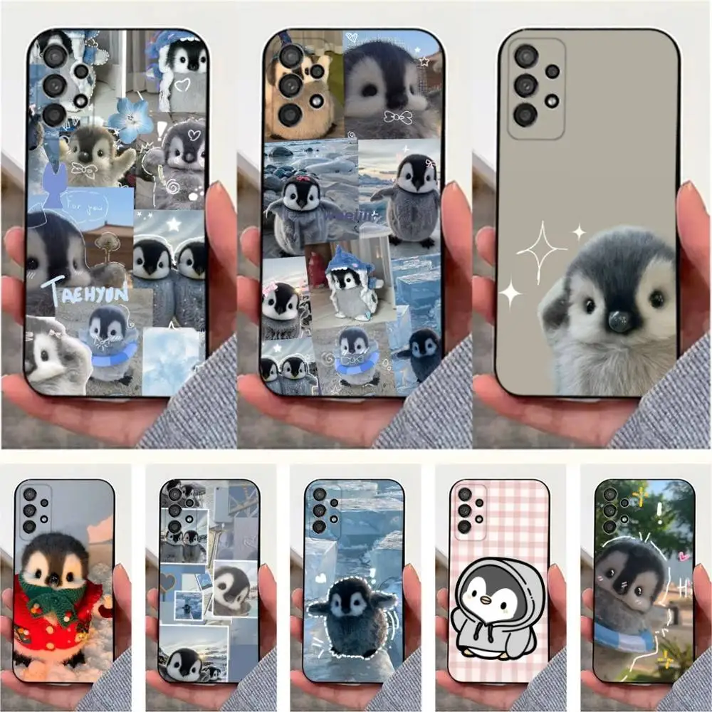 

Animal Penguin Cute Phone Case For Samsung S25,S24,S23,S22,S20,S21,S10,Ultra,Plus,Lite,FE,Soft Silicone Black Cover