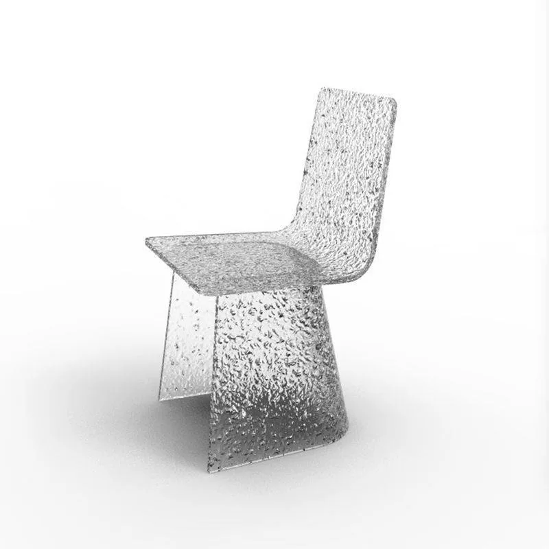 Acrylic Chair for Modern Dining Room Transparent Backless Chair Luxury Minimalist Home Dining Chair  Crystal