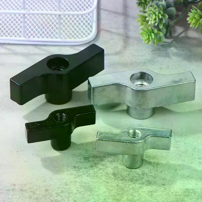 1pc Wing Nut Truss Clamp Handle Parts Galvanized Aluminum M8 M12 Handle Black Gray Nut Knob T-nut for Light Hook