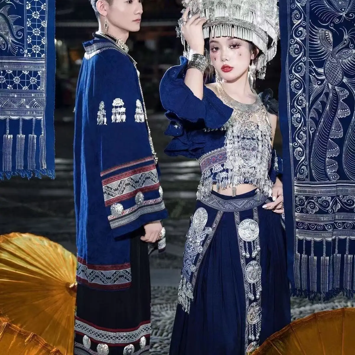 جديد النمط الوطني الرجال همونغ زي التقليدية كرنفال مرحلة الأداء الدعاوى الأقلية العرقية مياو الملابس الذكور #2