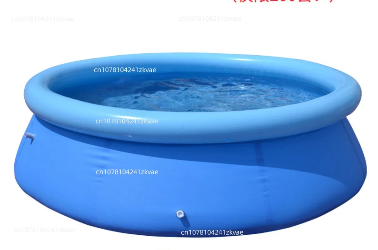 12ft x 36in Inflatable Swimming Pool Outdoor Round Air Top Ring Pools for Kids or Adults, Easy to Clean, Easy to Move, Reusable