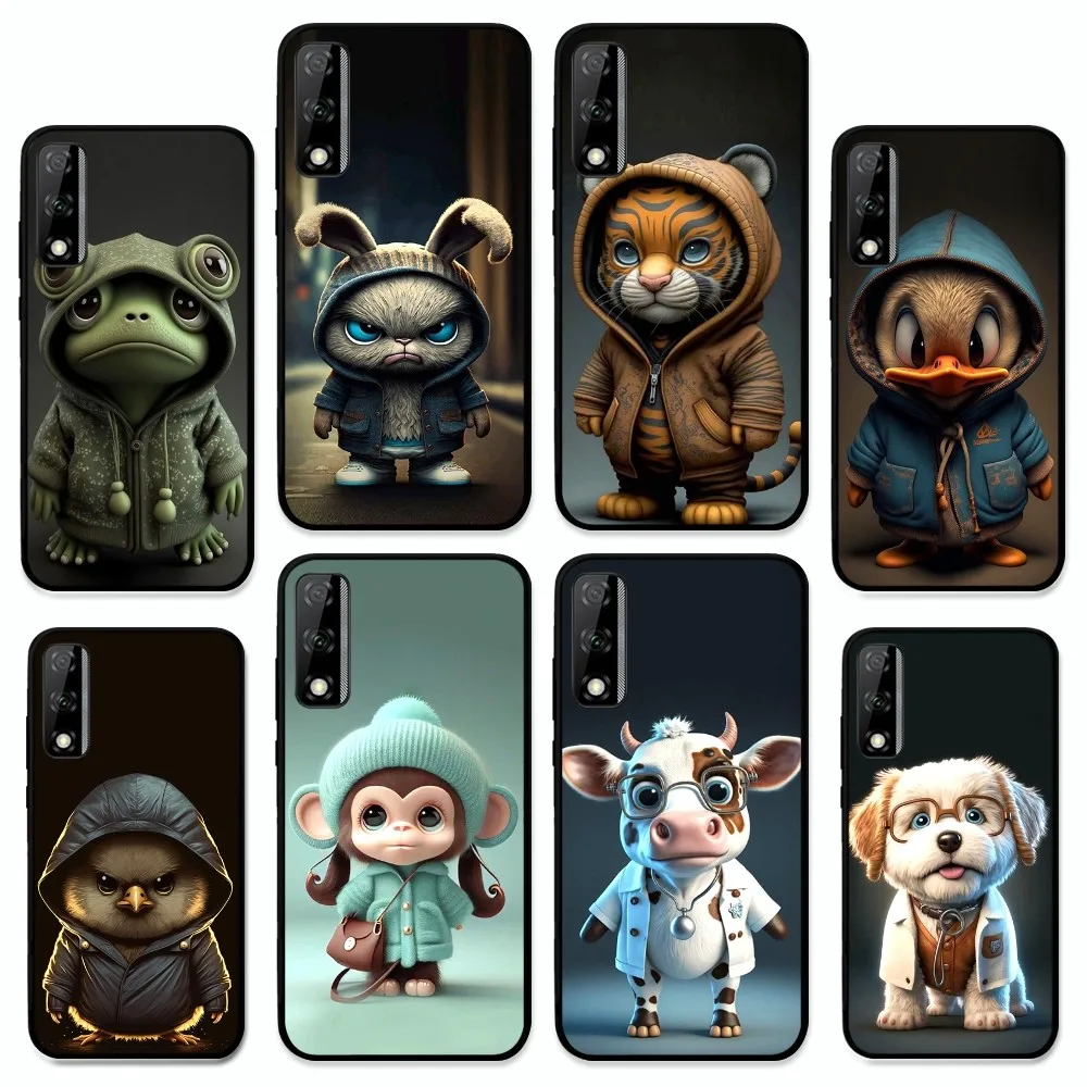 

Monkey Frog Pig Cow Bird Cat Animal Mousepad For Huawei Y9 6 7 5 Prime Enjoy 7s 7 8 plus 7a 9e 9plus 8E Lite Psmart Shell