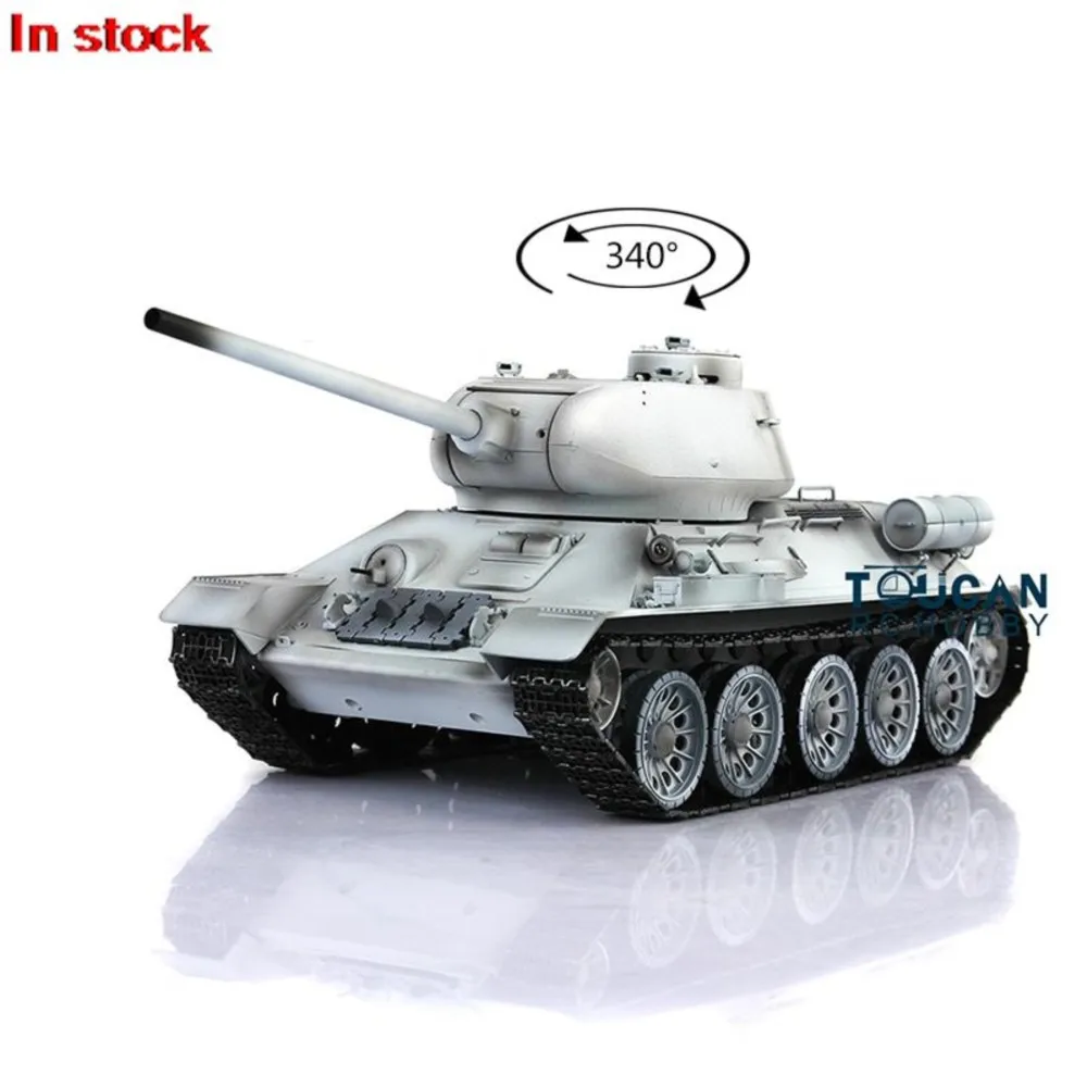 รถถังบังคับวิทยุ 2.4G Heng Long 1/16 Snow 7.0 รุ่นพลาสติก โซเวียต T34-85 รุ่น 3909 พร้อมระบบยิงอินฟราเรด ของเล่นรถถังทหาร TH17772-SMT7