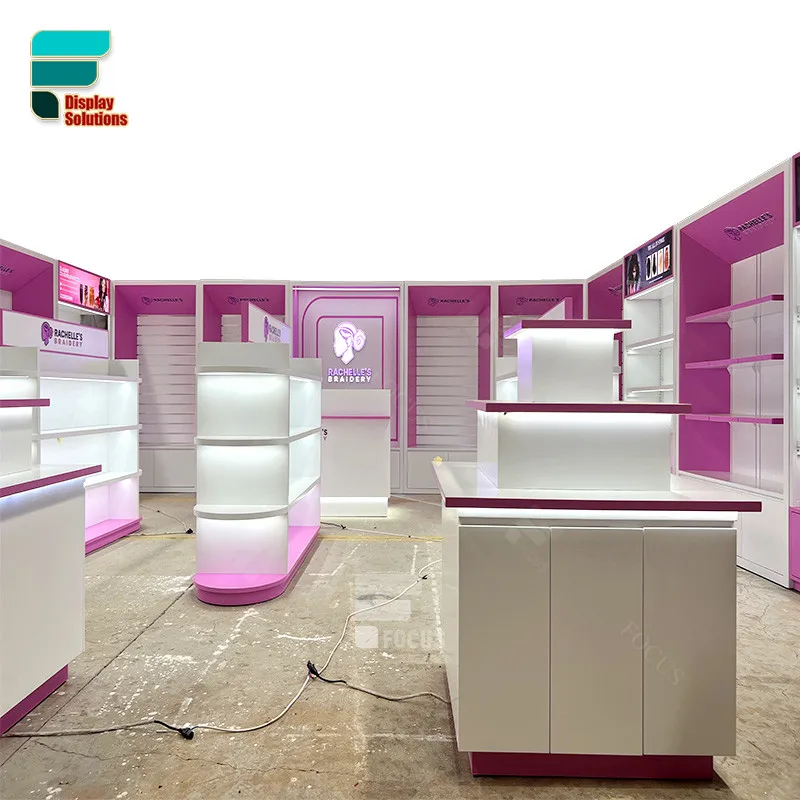 Customized-Popular Decoration High Quality Modern Cosmetic Display Table Perfume Store Display Beauty Store Furniture