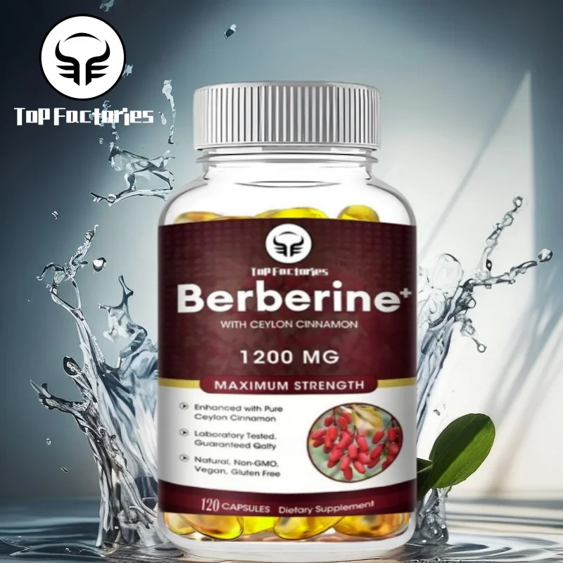 Berberine HCl 1200mg 120 Capsules Vegetarian Supplement Gluten Free NonGMO for Digestive