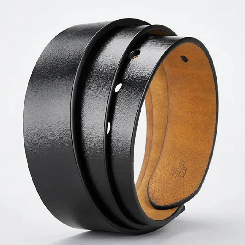 

Мужской поясной ремень без пряжки, мужской черный, коричневый ремень, без пряжки, ширина 3,8 см, из коровьей кожи, оригинальный ремень из натуральной кожи