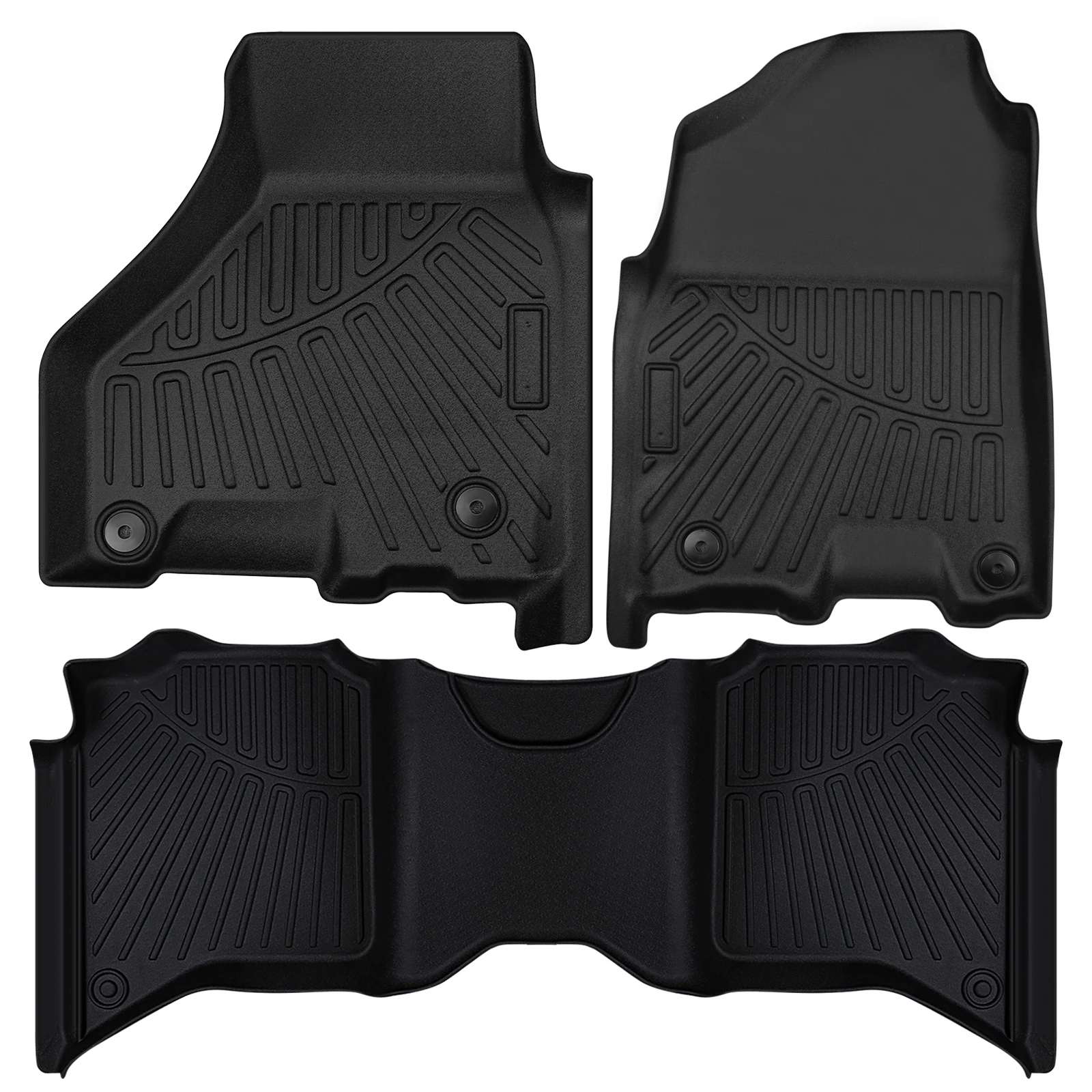 

The 3-piece TPE Floor Mat Set Is Suitable for Ram 250/3500 Crew Cab 2019 -2021