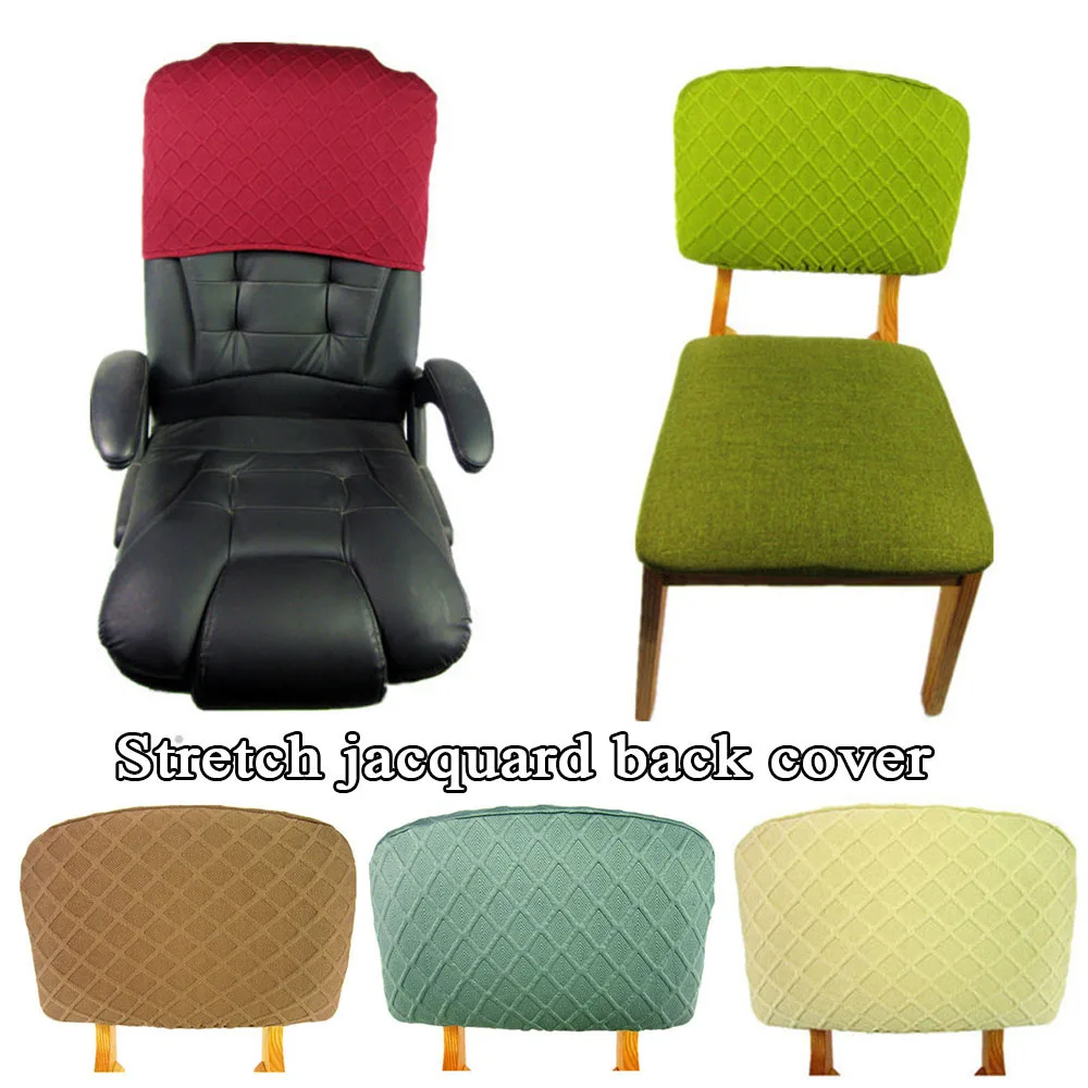 Chair Back Cover Protection Chair Backrest Cover Head Pillow Cover Backrest Slipcover Elastic Dust-proof Solid Color Chairs Case