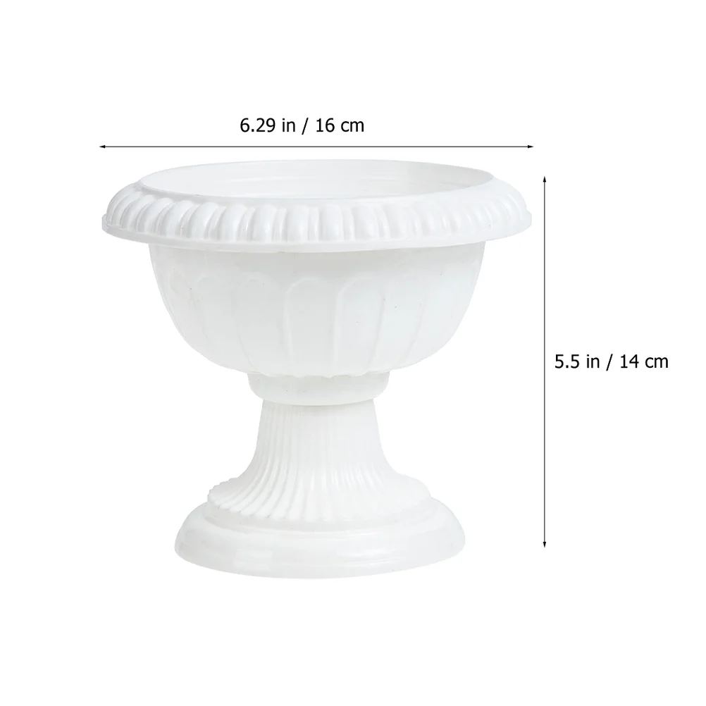 Flower Pot Wedding Cylinder Stand Plastic Retro Flowerpot Vintage Decor White Creative Pots