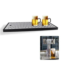 Homebrew Surface Mounted Beer Drip Tray,50cm Long Shape Kegerator Draft Tower Drip Tray for Beer Beverage No Drain Type Bar Tool