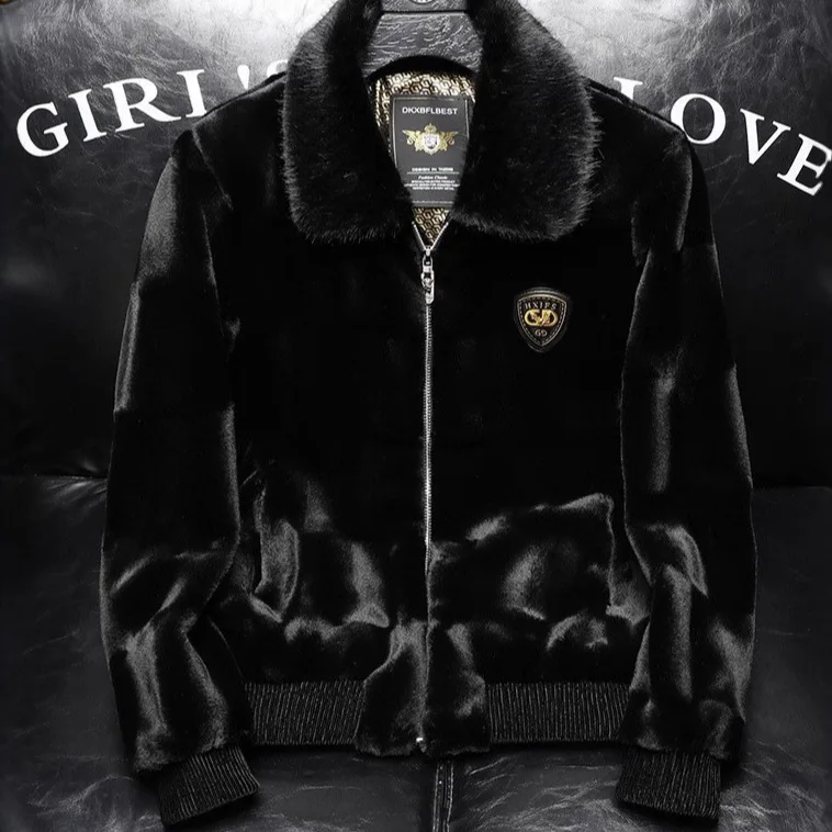 

Low price on the whole network, winter graphene imitation mink gold fleece mink fur fur mink leather jacket