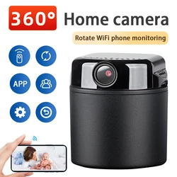 1080P Mini telecamera Wifi a batteria piccola camma Wireless sistema di sicurezza con rotazione orizzontale a 360 gradi monitor per telefono cellulare