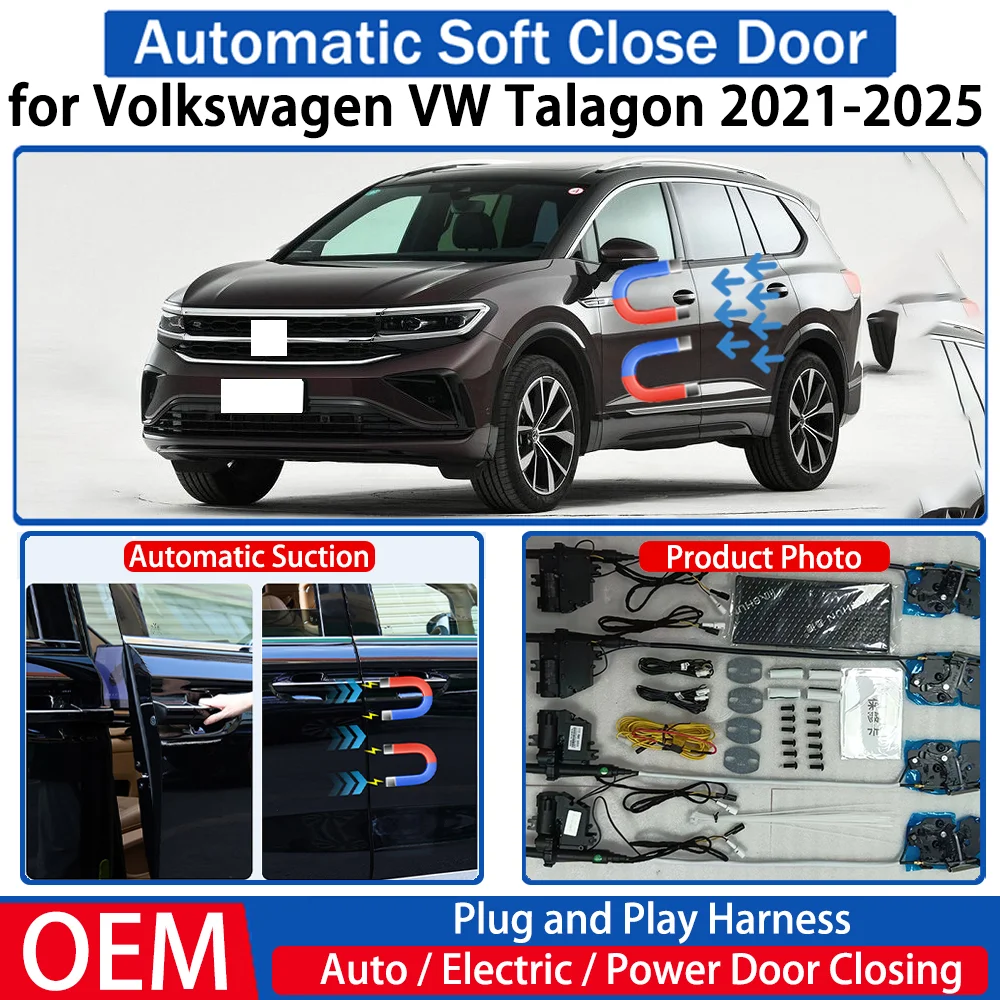 

for Volkswagen VW Talagon 2021-2025 Car OEM Automatic Soft Close Door Electric Suction Kit Auto Power Closing System Plug＆play
