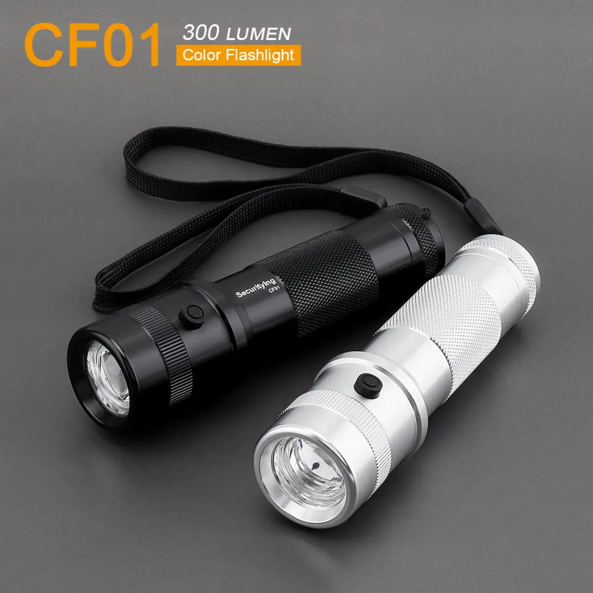 SecurityIng CF01 Zoomable Multicolor Flashlight in 1 LED Colorful Flashlight for Night Signal Light/ Photograph Effect Lamp