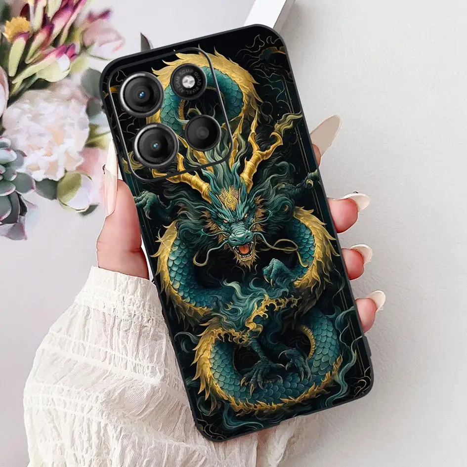 حافظة من السيليكون لهاتف موتورولا موتو G15 G75 2024 حافظة هاتف لطيفة على شكل أسد الباندا مقاومة للصدمات من البولي يوريثان لهاتف MotoG15 MotoG75 G 75 G 15 Etui