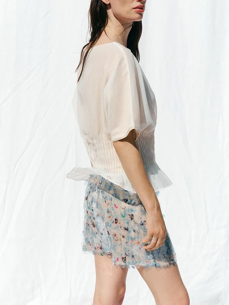 

Новая летняя женская модная блестящая юбка в стиле панк, универсальная тканевая юбка Ele Quali для женской одежды