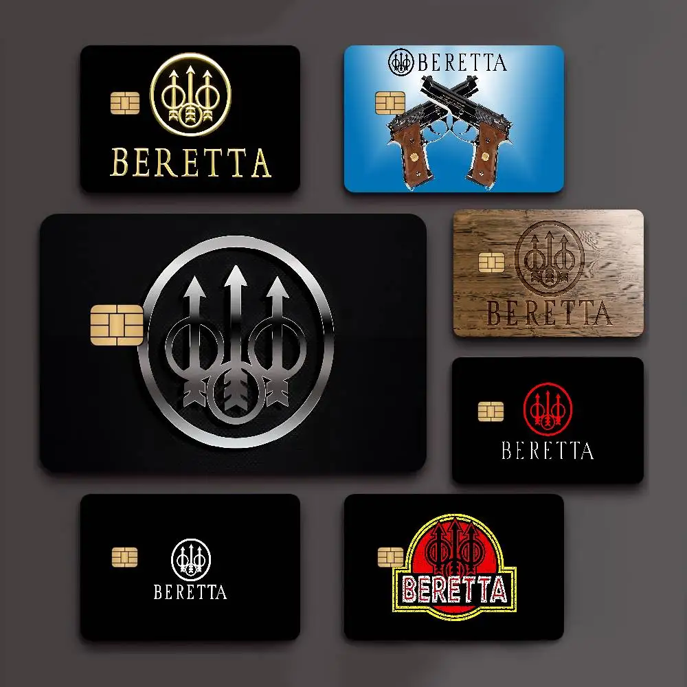 G-Gun BerettaS LOGO Cartoon Credit Card Skin Stickers for Bank Card Bus Metro Card Sticker Waterproof Women Gift