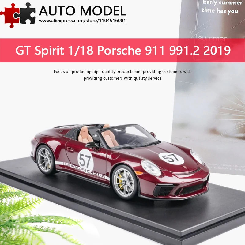 

Коллекционная модель автомобиля Porsche 911 991.2 Convertible 2019 года, лимитированная серия, масштаб 1:18, статическая модель из литой смолы, Gt Spirit, подарок для взрослых и мальчиков.