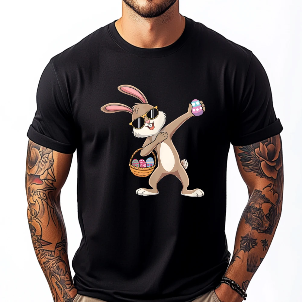 

Dabbing Rabbit Easter Day Eggs Hunt Dab Boys Mens Clothing Plus Size Female T Shirt Normal Printed T-Shirt Anime Tshirts EU SIZE