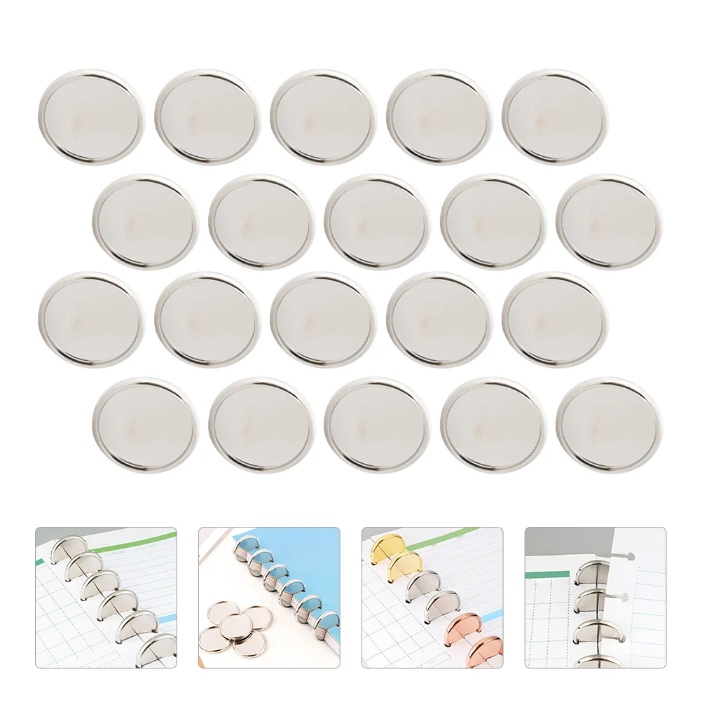 20 Pcs Loose Leaf Mushroom Hole Binder Buckles Abs Disc Bound Notebook Discbound Expansion Discs