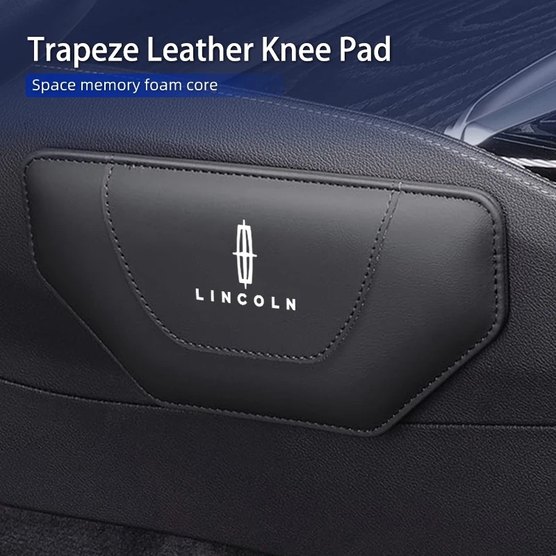 Leather Car Leg Knee Cushions Protective Pad Accessories For Lincoln MKZ MKX Aviator Navigator Continental Corsair MKC MKT view 3