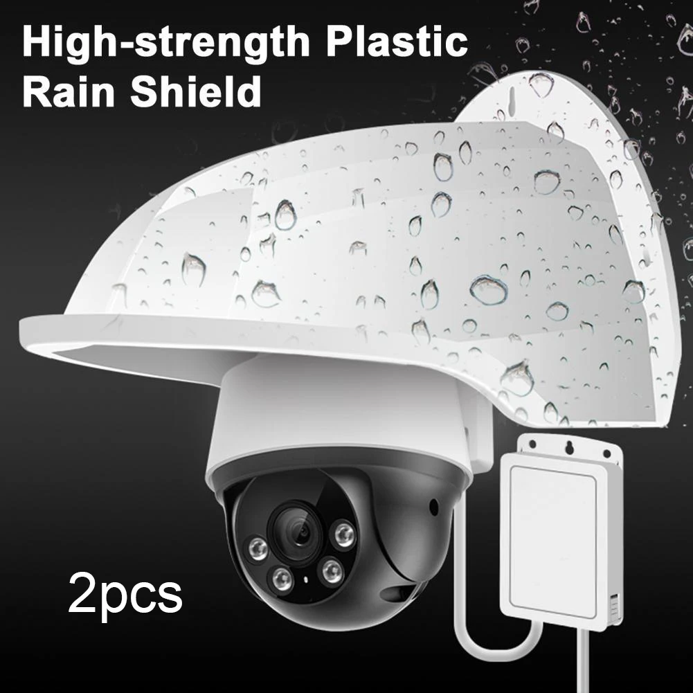 1pc/2pc Sun Rain Shade Camera Protective Cover Wall Waterproof Shell Protector For Outdoor CCTV Camera Housing Security Protect