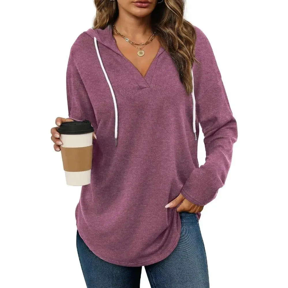 Tops de moda para mujer Sudaderas con capucha para mujer Jersey Sudaderas de gran tamaño Camisas de manga larga Ajuste suelto